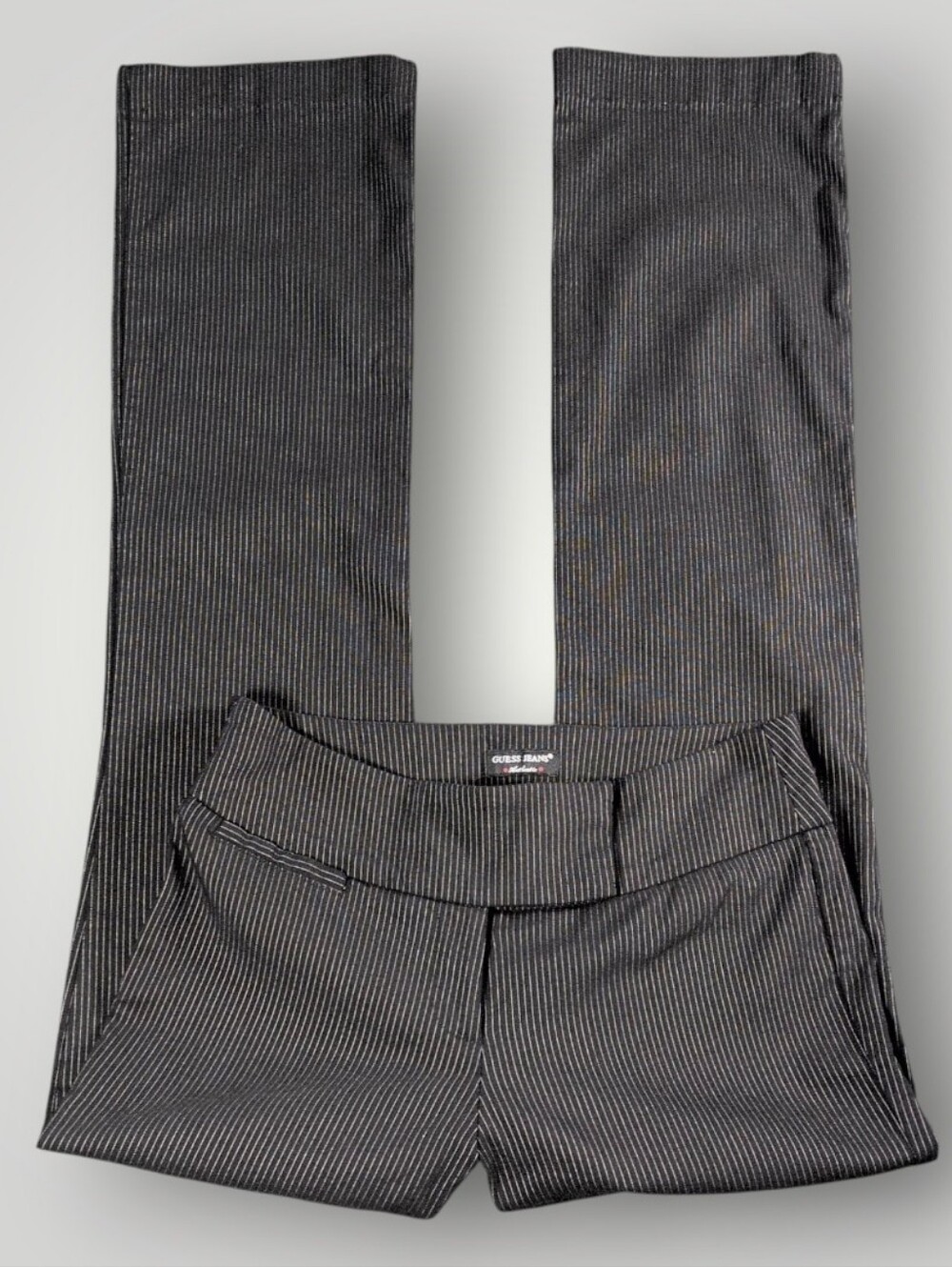 Guess Made USA Pinstripe Bootcut Low Rise Pants Size 28 Vintage Y2K